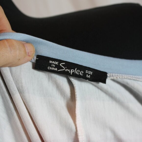 Simplee Striped Dress Pastels Short Sleeves Size M - Picture 4 of 4